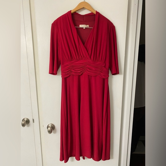 Evan Picone Red Dress - Picture 2 of 7